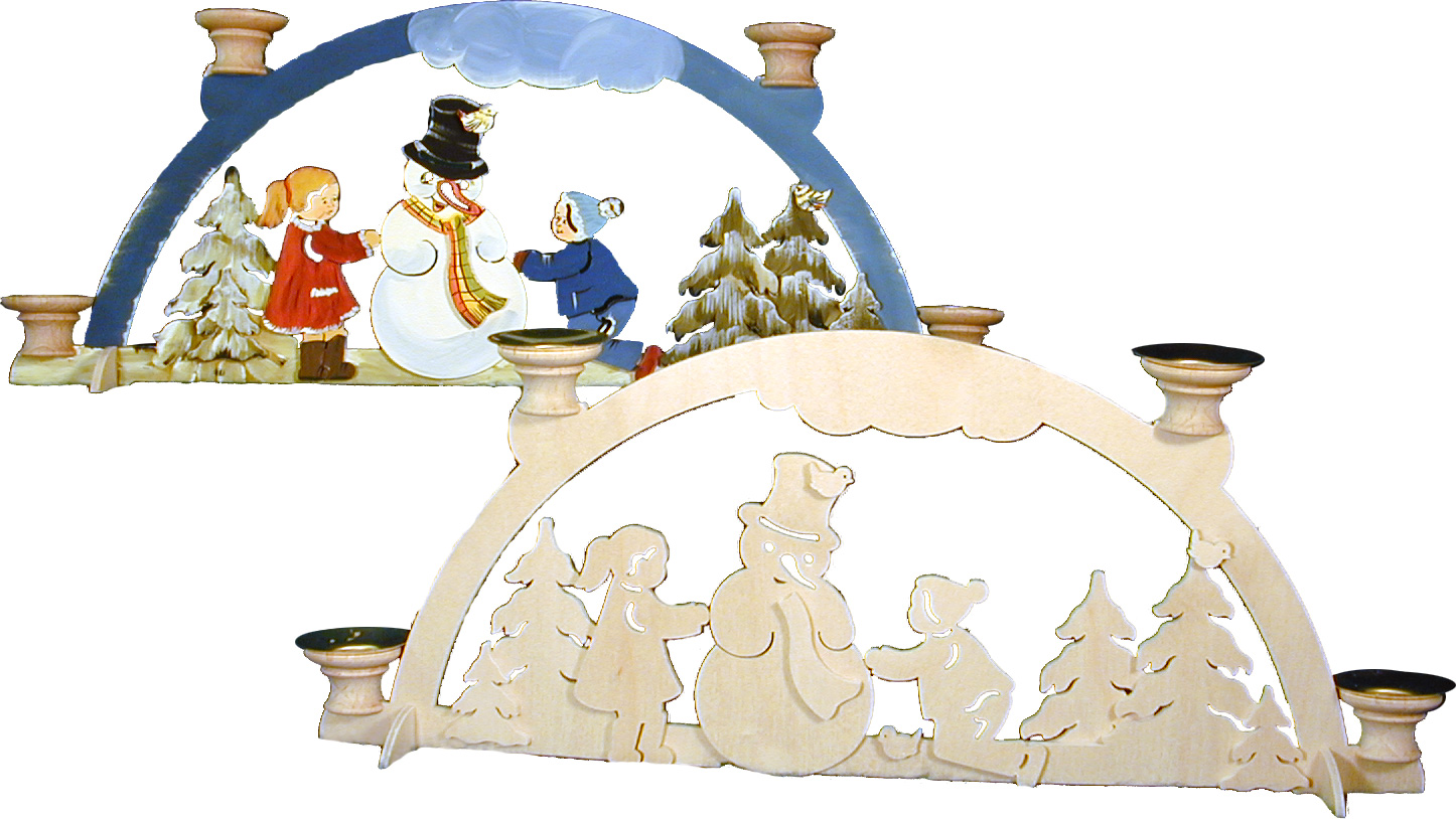 Tischschwibbogen zum Basteln, klein, Schneemannbau Tischschwibbogen zum Basteln, klein, Schneemannbau