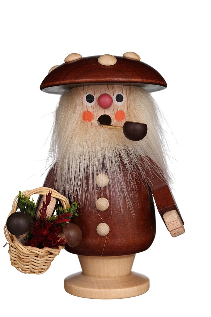Räuchermann Pilzmannl natur H 10,0 cm
