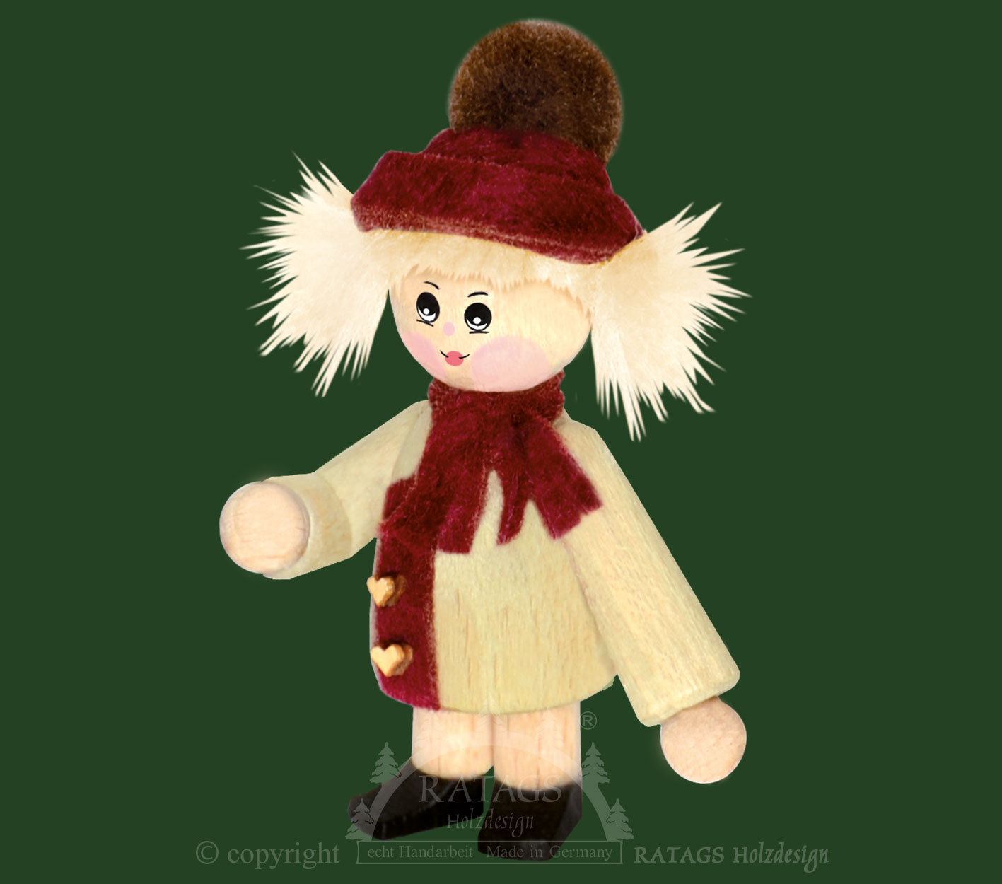 Sammler-Püppchen, Figur, Winterkind mit Schal und Mütze Sammler-Püppchen, Figur, Winterkind mit Schal und Mütze