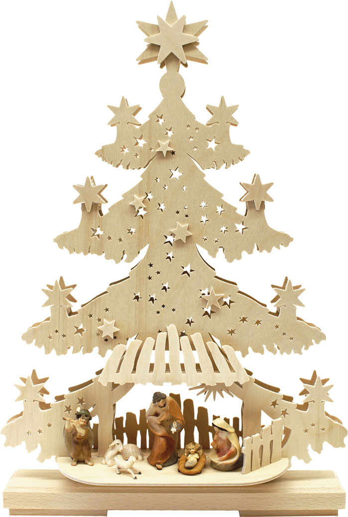 Tanne kl., Christuskind, Tiroler Figuren, coloriert Tanne kl., Christuskind, Tiroler Figuren, coloriert