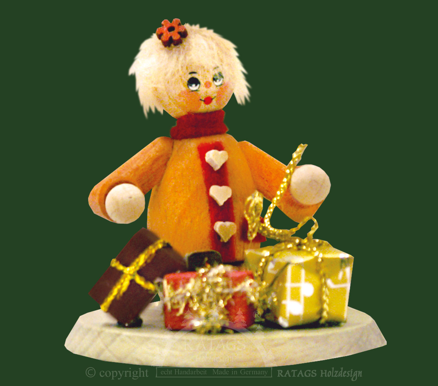 Sammler-Püppchen, Mädchen mit Geschenk Sammler-Püppchen, Mädchen mit Geschenk