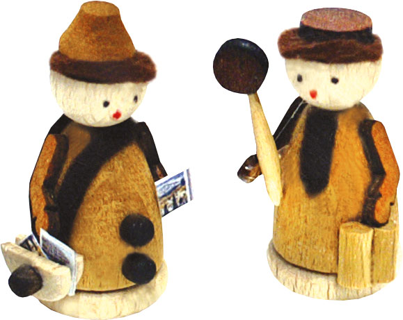 Miniaturfiguren, 2er Set, Briefträger und Schaffner Miniaturfiguren, 2er Set, Briefträger und Schaffner