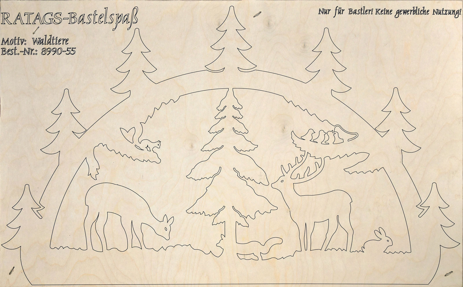2 Motivsperrholzplatten, Selbstaussägen Schwibbogen, klein, Waldtiere 2 Motivsperrholzplatten, Selbstaussägen Schwibbogen, klein, Waldtiere
