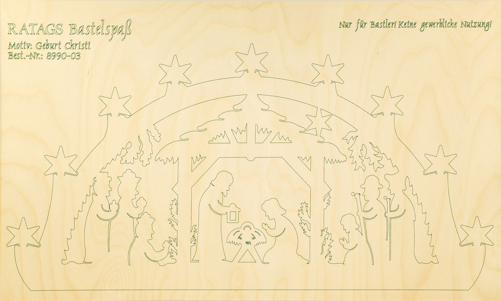 2 Motivsperrholzplatten, Geburt Christi, SB groß, zum Selbstaussägen 2 Motivsperrholzplatten, Geburt Christi, SB groß, zum Selbstaussägen