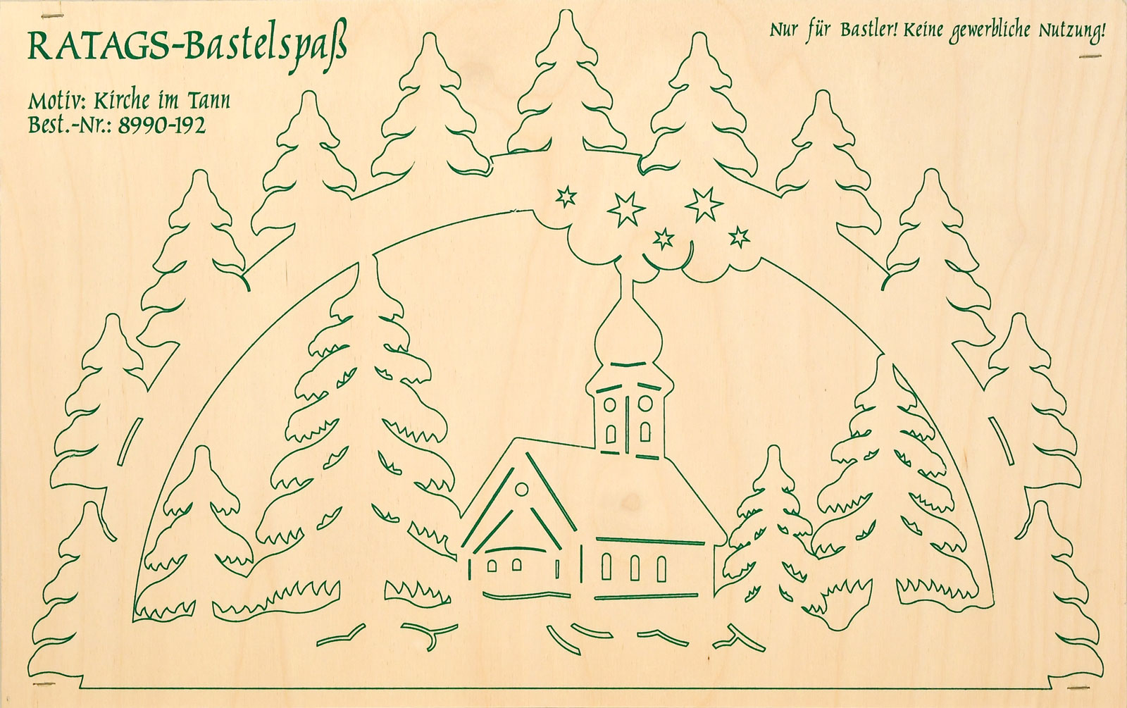 2 Motivsperrholzplatten, Selbstaussägen Schwibbogen, klein, Kirche im Tann 2 Motivsperrholzplatten, Selbstaussägen Schwibbogen, klein, Kirche im Tann