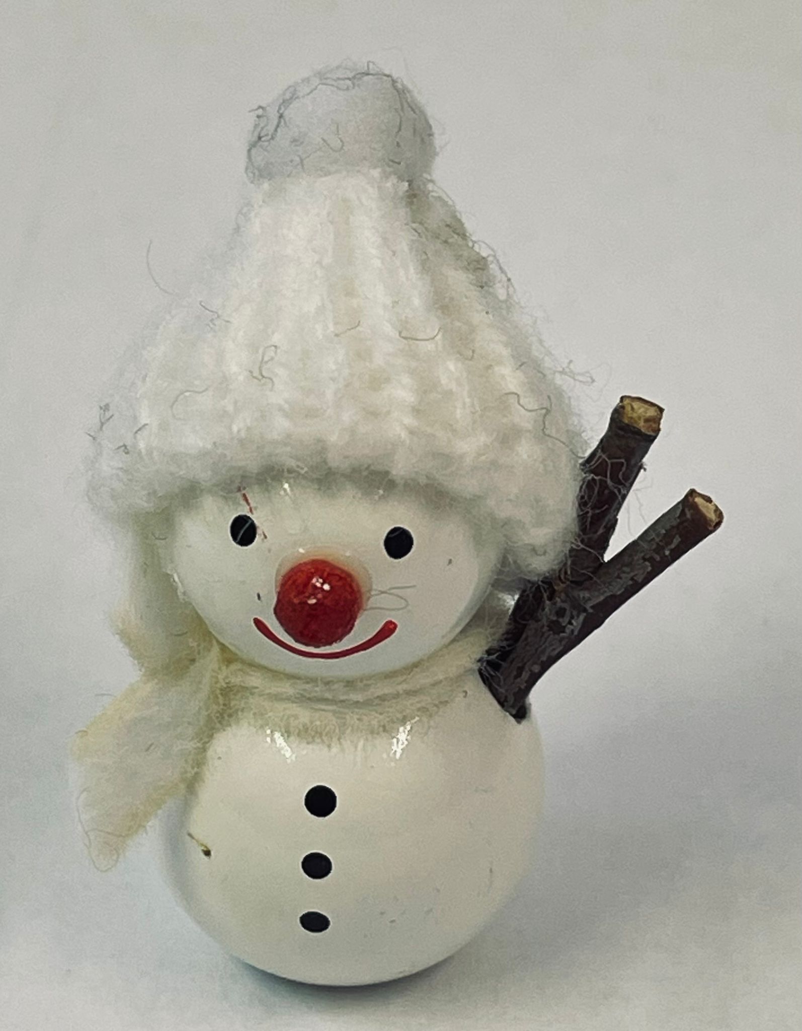 Schneemann mini, weiß, weiße Mütze 3,5 cm Schneemann mini, weiß, weiße Mütze 3,5 cm