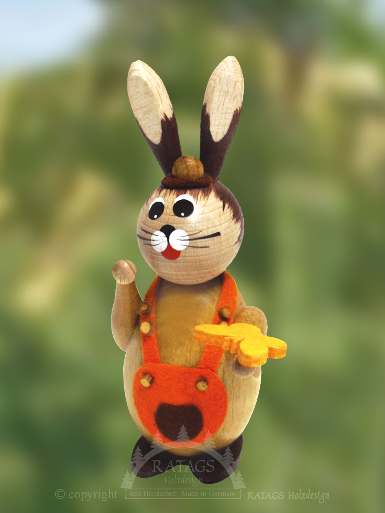 Knuffi Hase, Schmetterling, orange Knuffi Hase, Schmetterling, orange