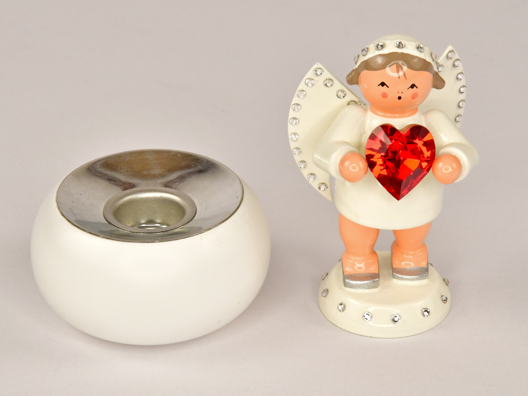 Himmelsbote mit rotem Svarowski-Herz Jahresedition 2017