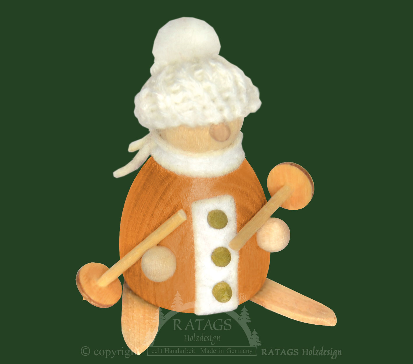 Snow-Molli, Junge Linie, auf Ski, weiße Strickmütze Snow-Molli, Junge Linie, auf Ski, weiße Strickmütze