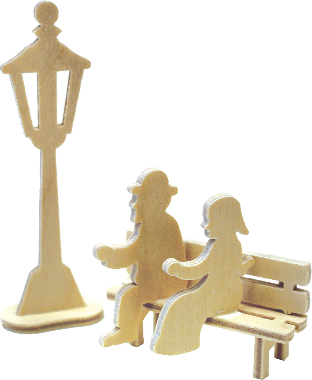 Steckfiguren zum Basteln, Bank, Figuren, Laterne Steckfiguren zum Basteln, Bank, Figuren, Laterne