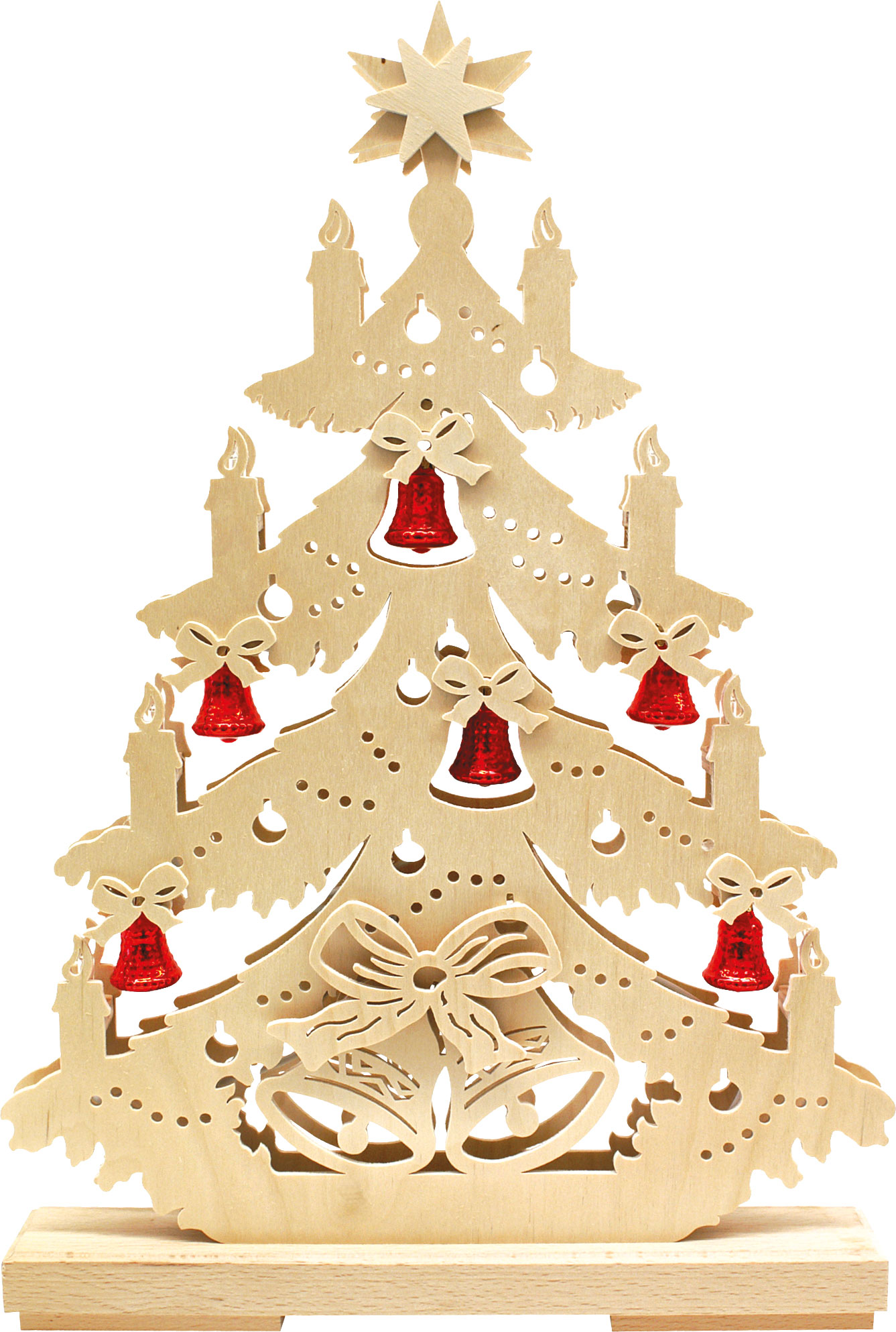 Tanne klein, 6 rote Glöckchen Tanne klein, 6 rote Glöckchen