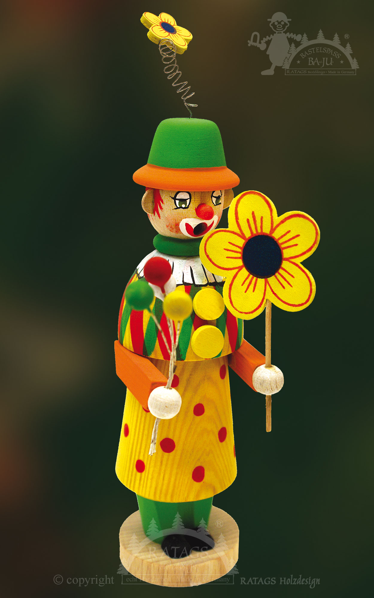 Räuchermännchen zum Basteln, Clown Räuchermännchen zum Basteln, Clown