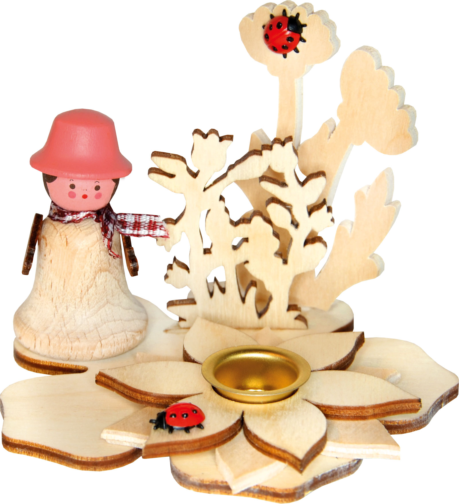 Tischschmuck zum Basteln, Glockenkind auf Blume Tischschmuck zum Basteln, Glockenkind auf Blume