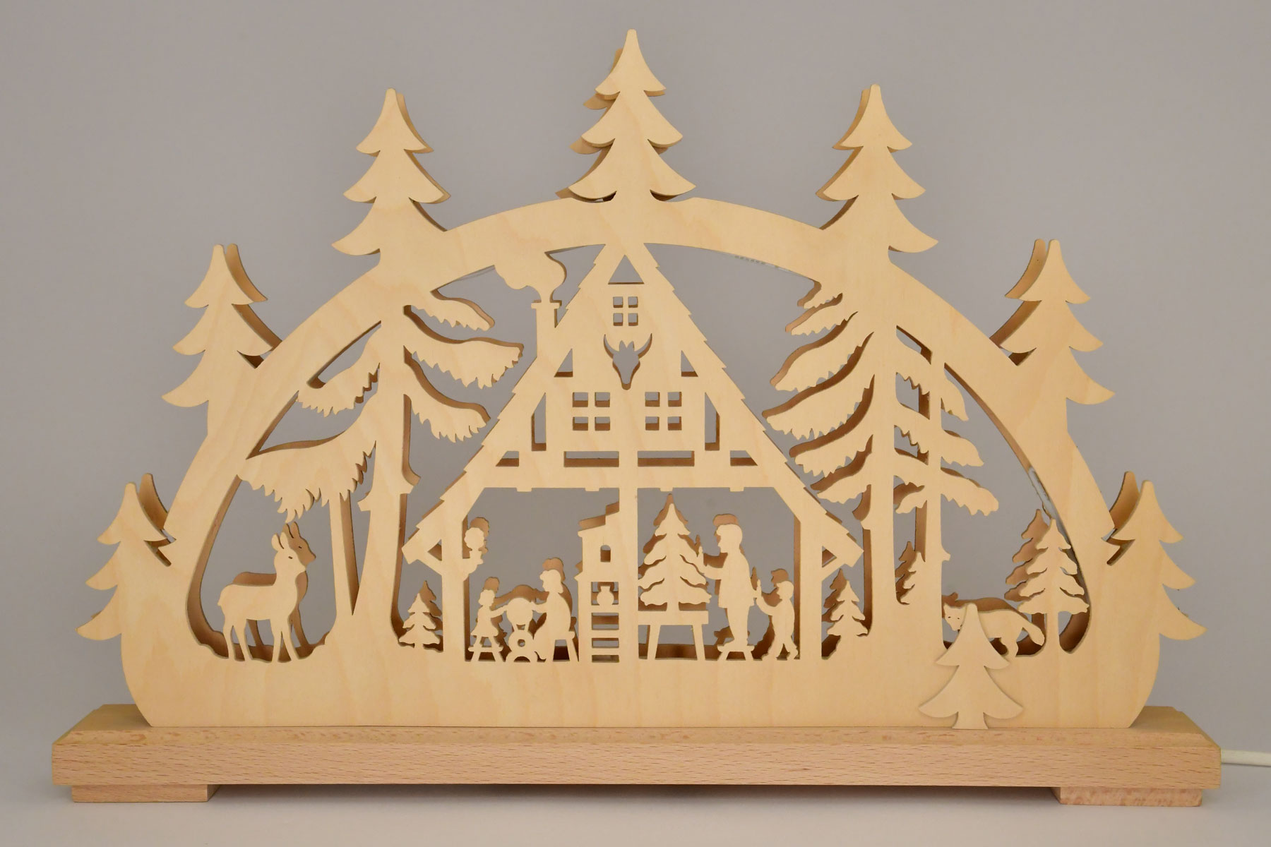 Bastelset Schwibbogen, klein, 2 Platten, Weihnachtsstube zum Selbstaussägen Bastelset Schwibbogen, klein, 2 Platten, Weihnachtsstube zum Selbstaussägen