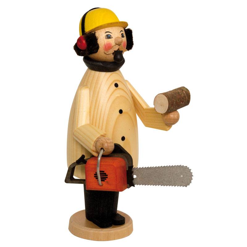 Räuchermann Waldarbeiter, 17 cm RM mit Bauchladen