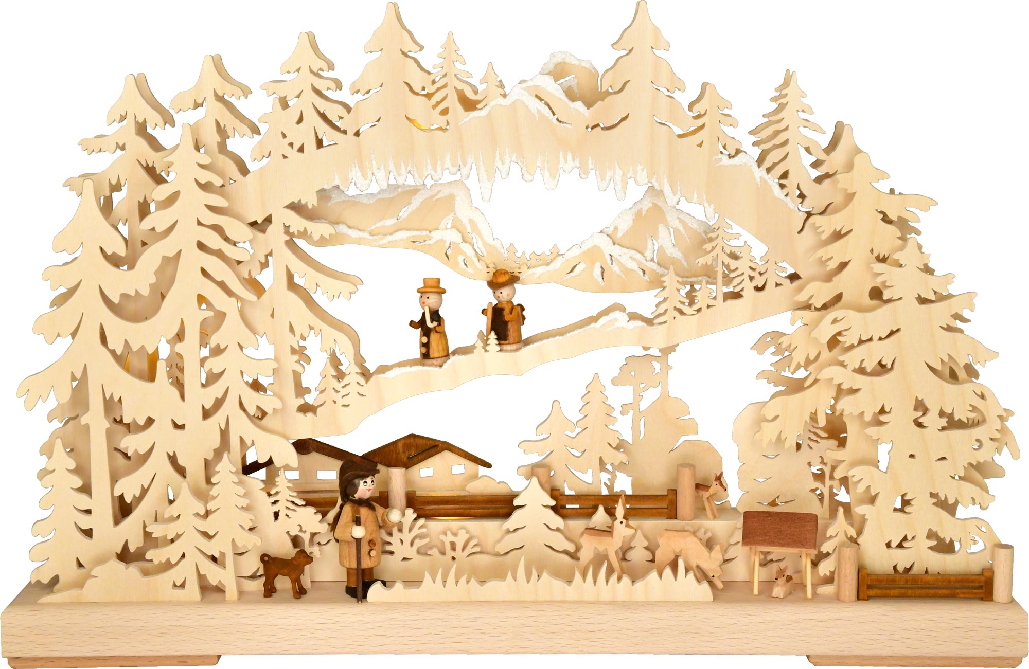 3D-Schwibbogen kl., Bergwiese, Raureif 3D-Schwibbogen kl., Bergwiese, Raureif