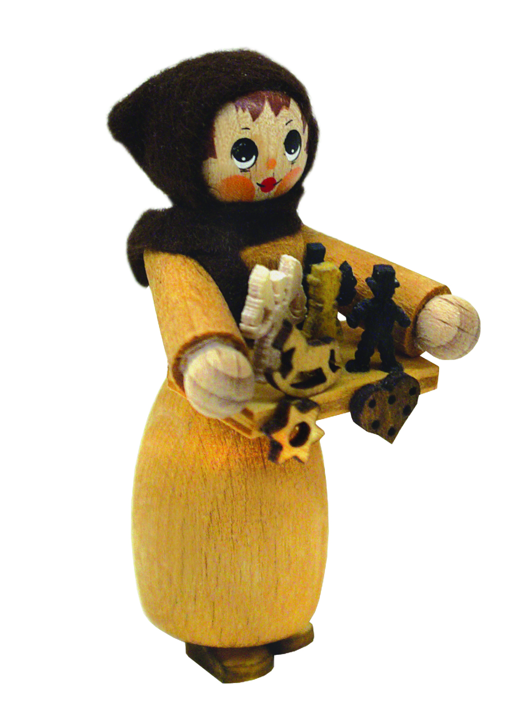 Figur, Striezelmädchen, natur Höhe ca. 6 cm