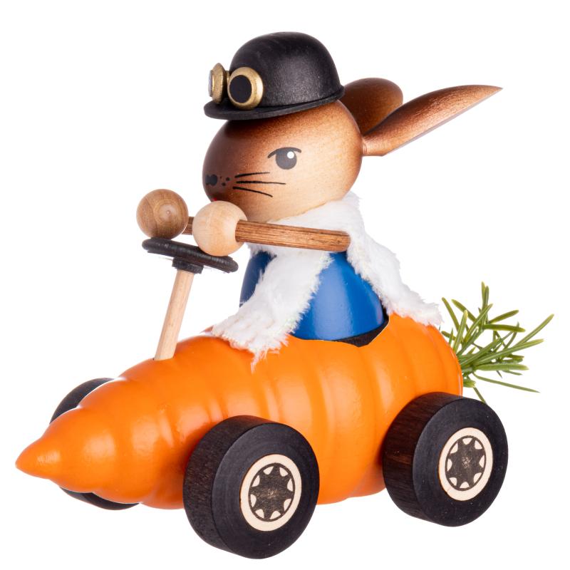 Osterhasen, Hase im Möhrenauto ca. 18 cm Osterhasen, Hase im Möhrenauto ca. 18 cm