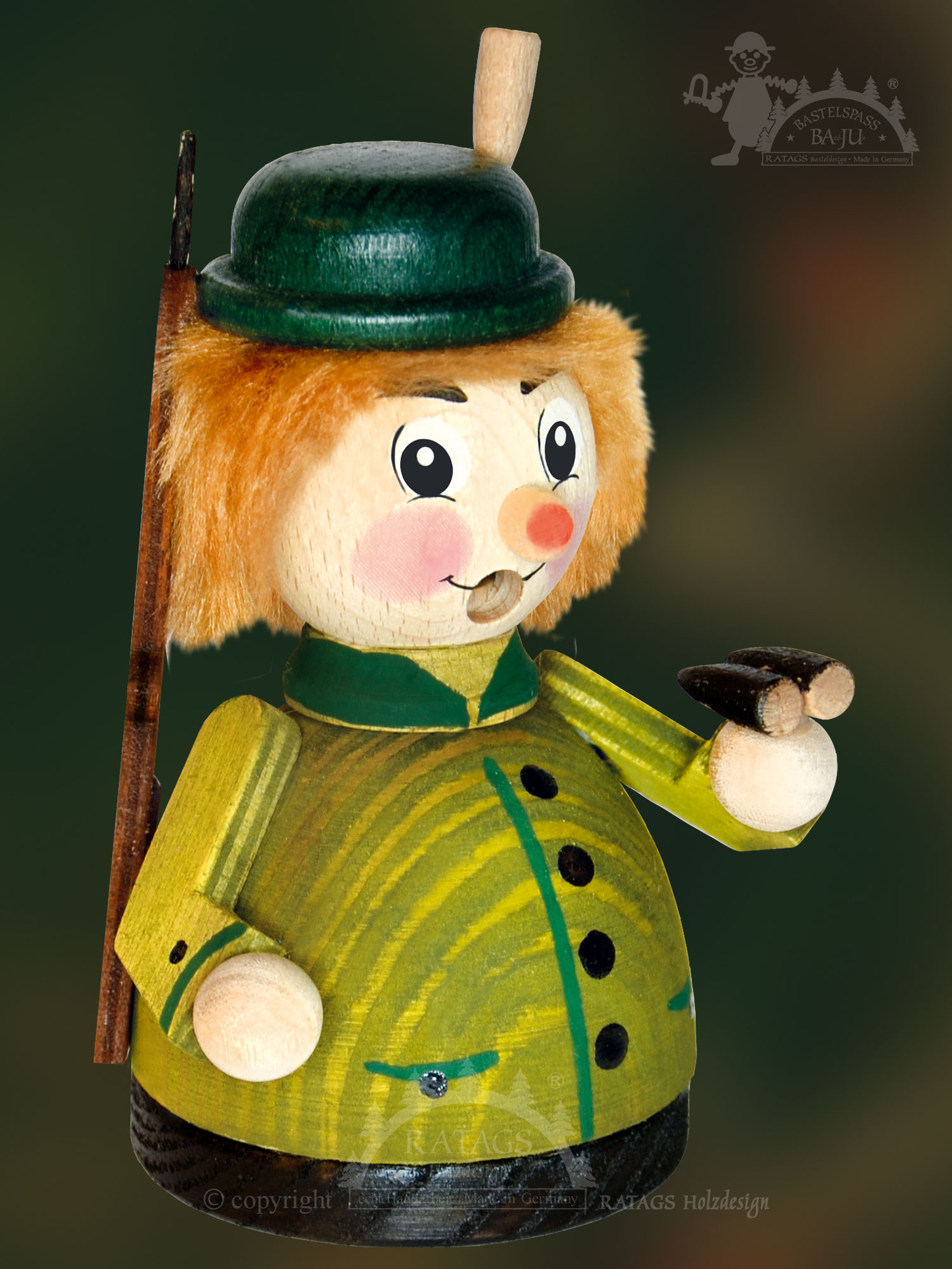 Räuchermännchen zum Basteln, Moppel, Förster Räuchermännchen zum Basteln, Moppel, Förster