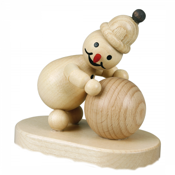 Schneemann Junior Schneekugel unten Sockel 8 cm