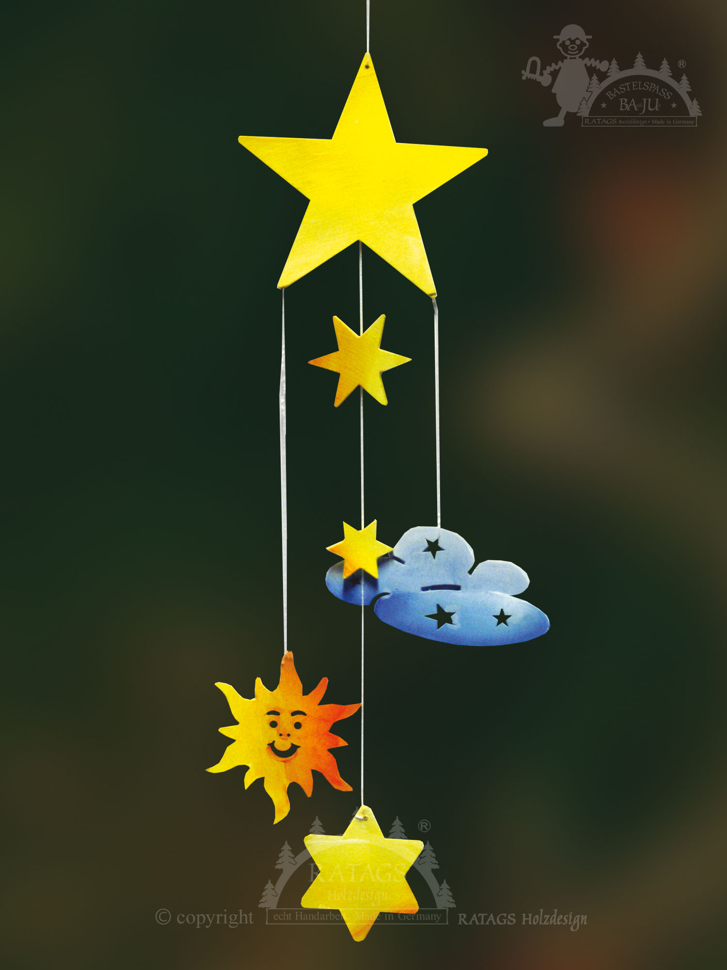 Windspiel zum Basteln, Stern