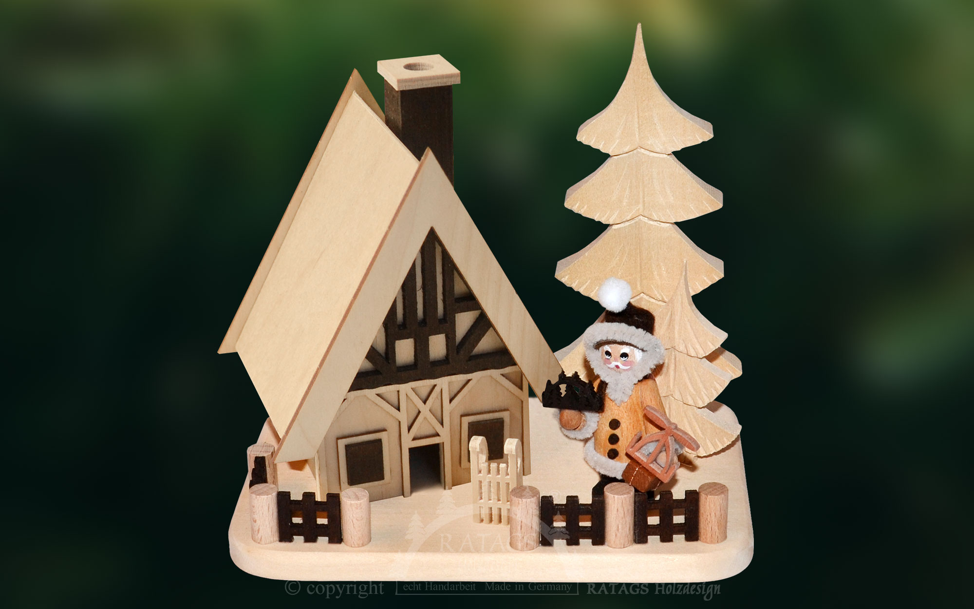 Lichterteller, Räucherhaus, Weihnachtsmann