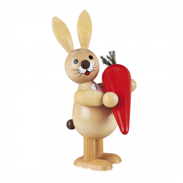 Osterhase mit Möhre mittel 18 cm Osterhase mit Möhre mittel 18 cm