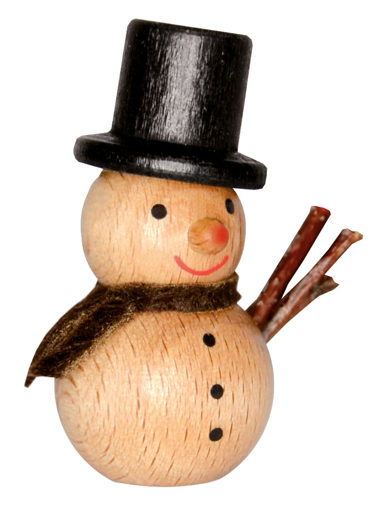 Schneemann, schwarz, Zylinder