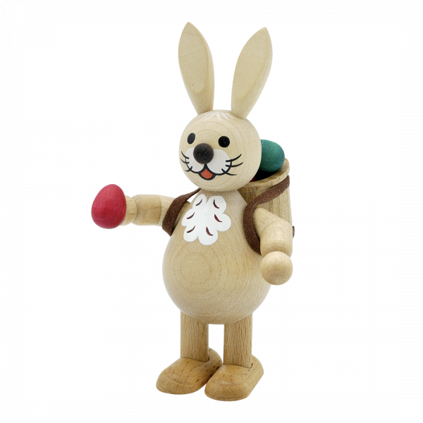 Osterhase mit Kiepe natur 9 cm Osterhase mit Kiepe natur 9 cm