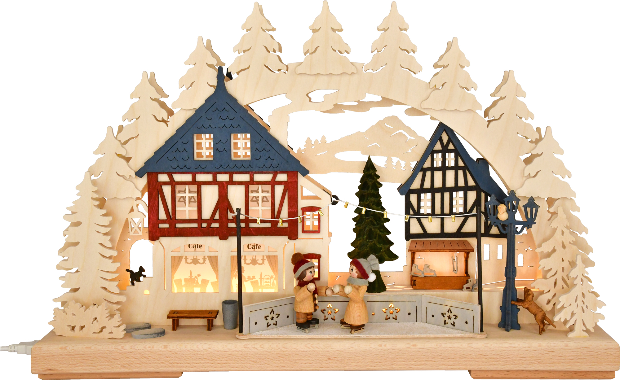 LED-Schwibbogen kl., Schlittschuhlaufen LED-Schwibbogen kl., Schlittschuhlaufen