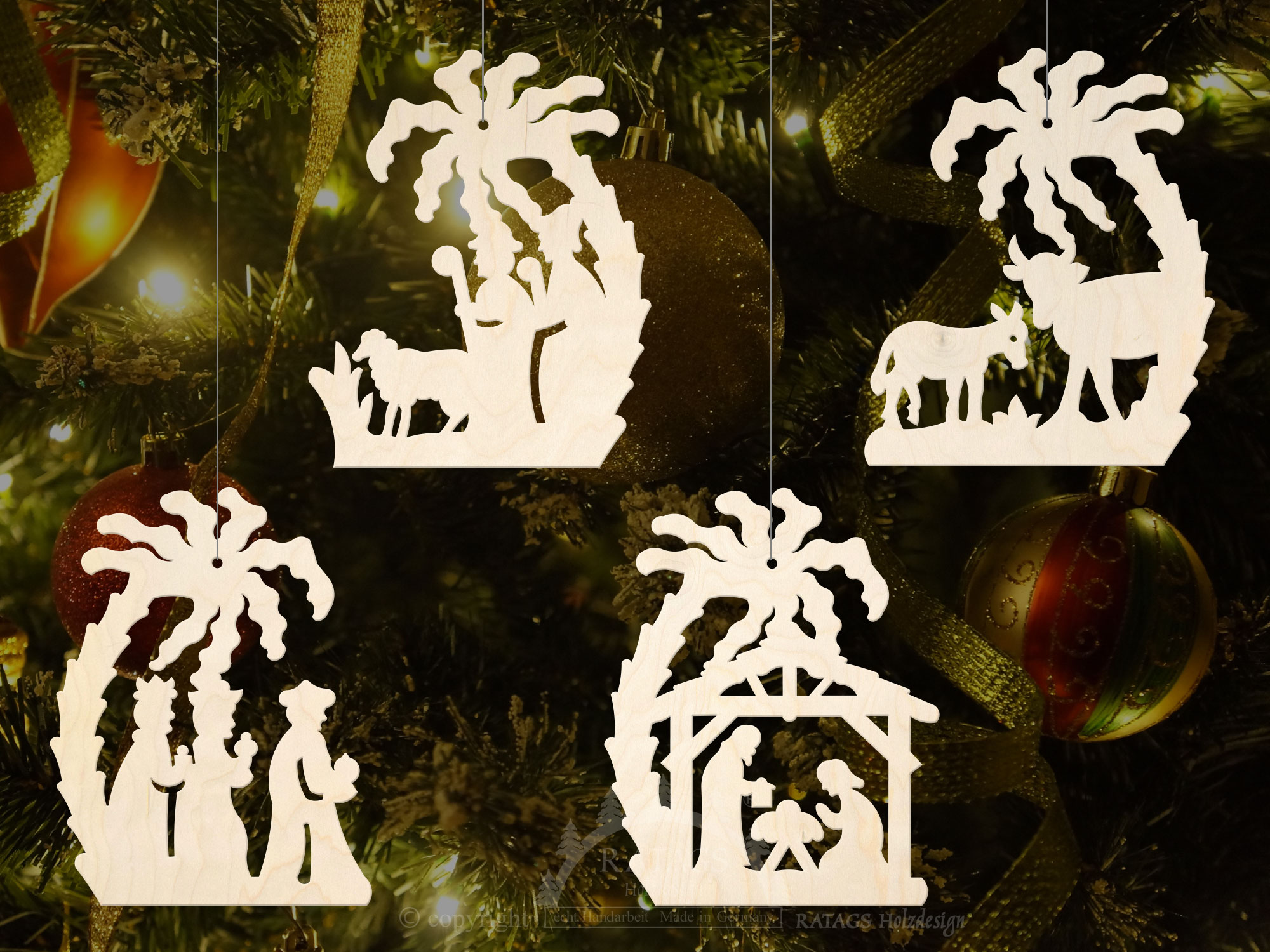 Baumbehang, 4er Set, Bethlehem Baumbehang, 4er Set, Bethlehem