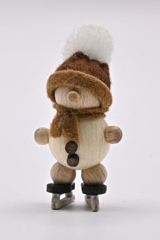 Figur Schneemann mini, Schlittschuhläufer, H 4 cm Figur Schneemann mini, Schlittschuhläufer, H 4 cm