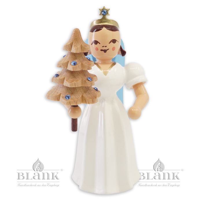 Mini-Tanne, grün gebeizt, Silberne Kugel Halb-USB