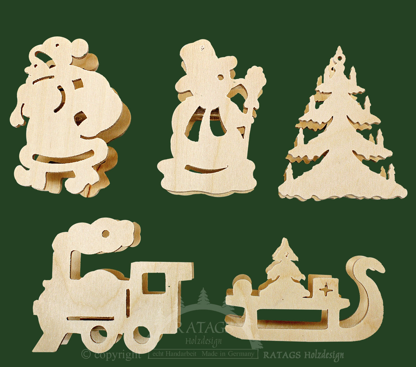 Aufsteckfiguren für Minilichterkette, 5 er Set, Weihnacht Aufsteckfiguren für Minilichterkette, 5 er Set, Weihnacht