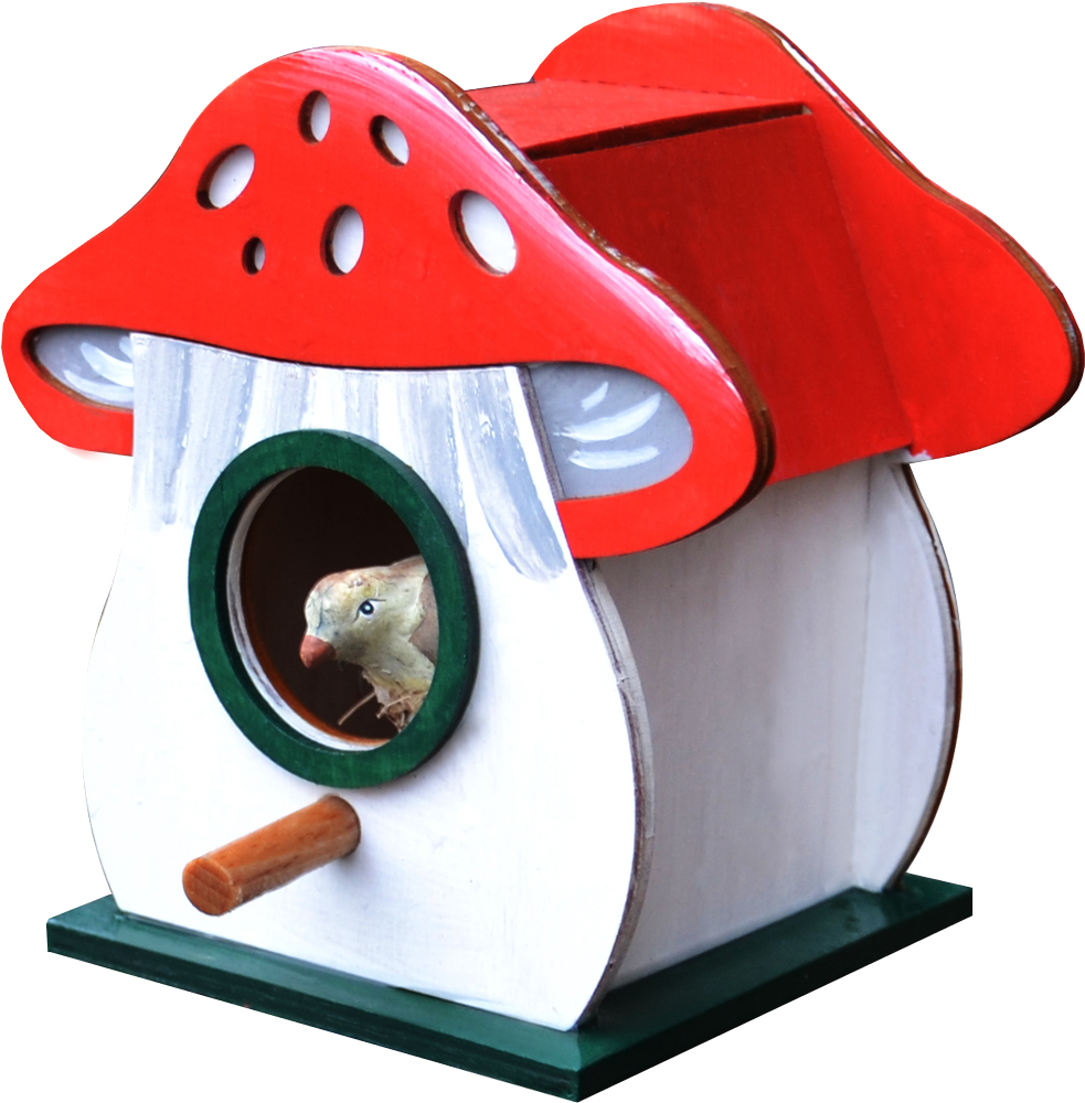 BS Vogelhaus zum Hängen, klein, Fliegenpilz BS Vogelhaus zum Hängen, klein, Fliegenpilz