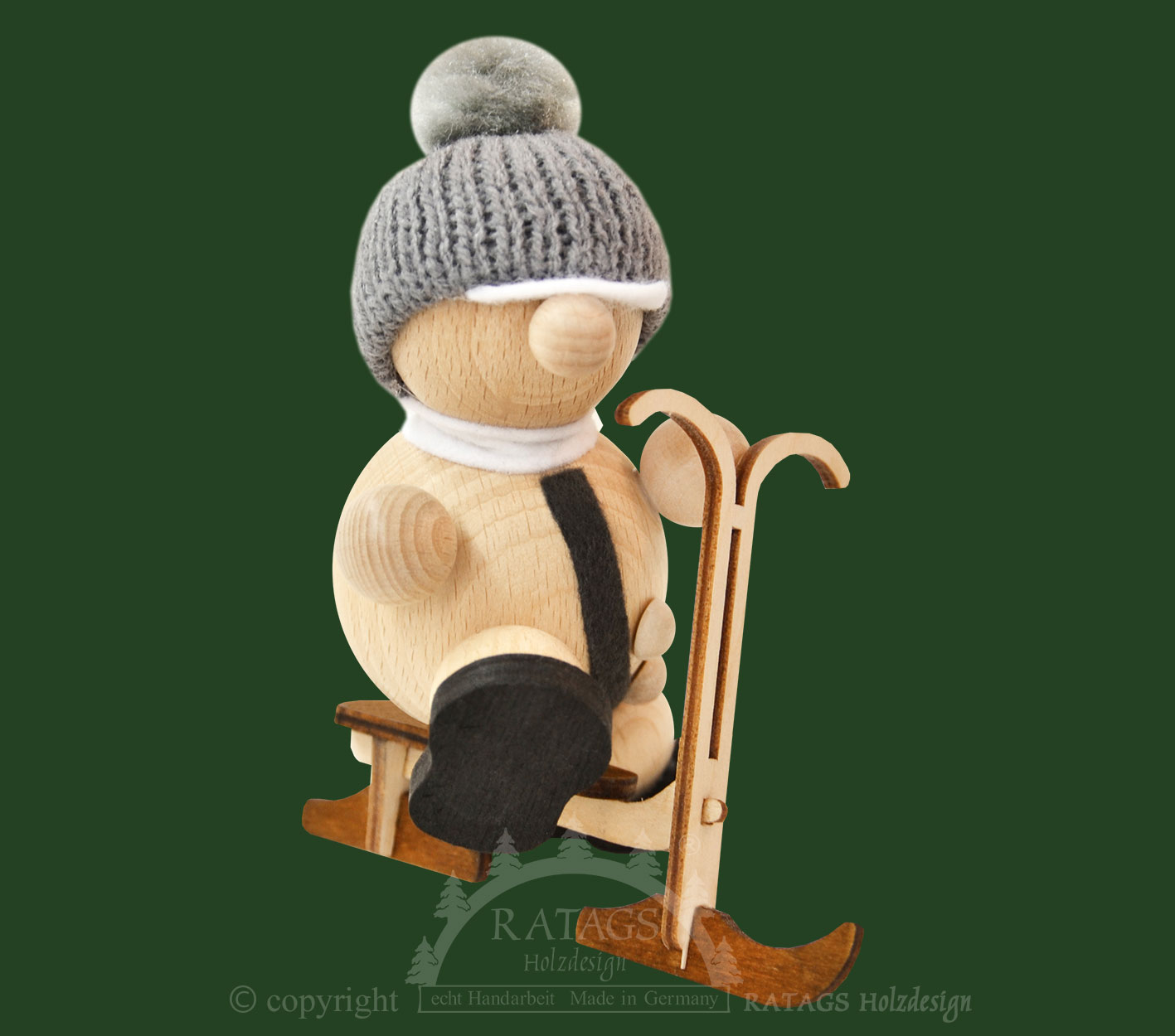 Schneemann auf Snowbike