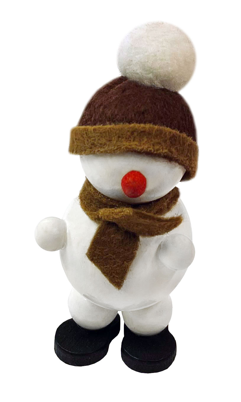 Schneemann weiß stehend, 6,5 cm Schneemann weiß stehend, 6,5 cm