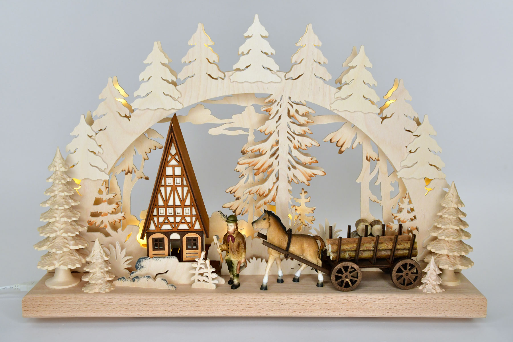 3D-Schwibbogen kl., Waldarbeiter 3D-Schwibbogen kl., Waldarbeiter