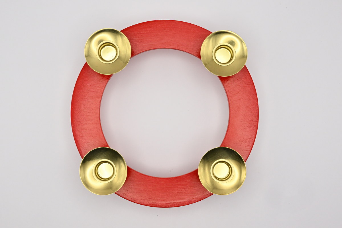 Lichterteller, 4 Kerzen, rot, unbestückt