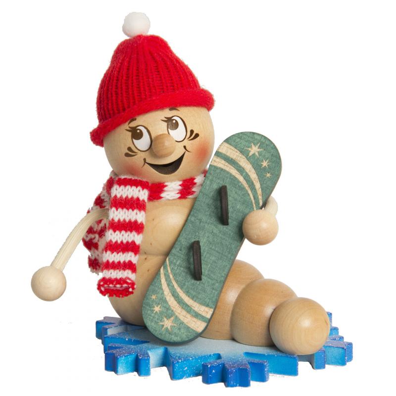 Rauchwurm Rudi/Rosi, Snowboard-Rudi ca. 14 cm
