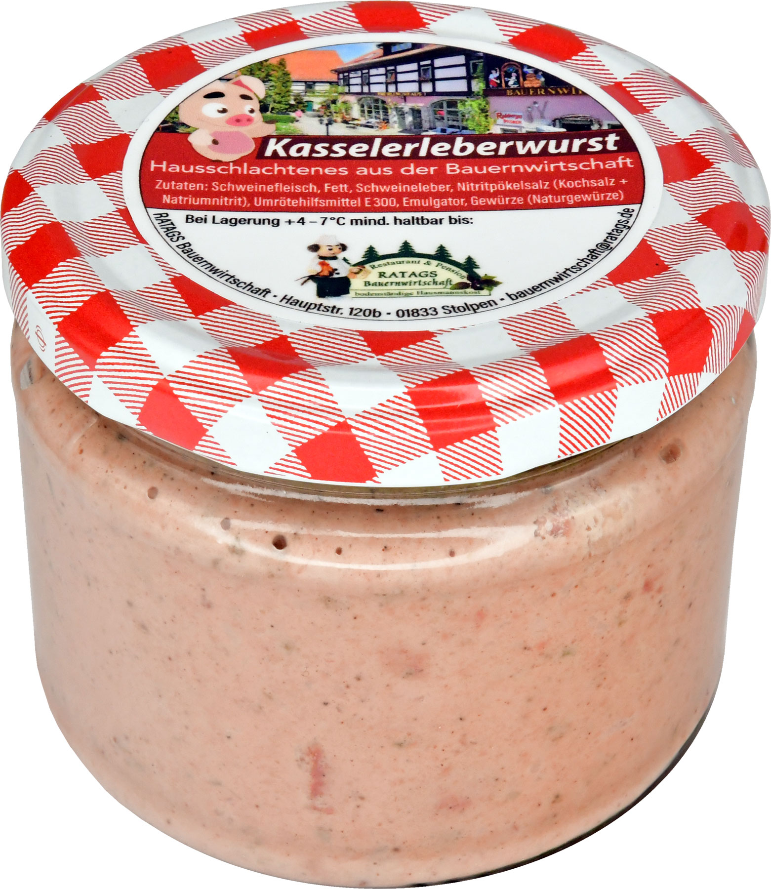 Kasselerleberwurst im Glas vom Schwein / 260g, Wurstglas Kasselerleberwurst im Glas vom Schwein / 260g, Wurstglas