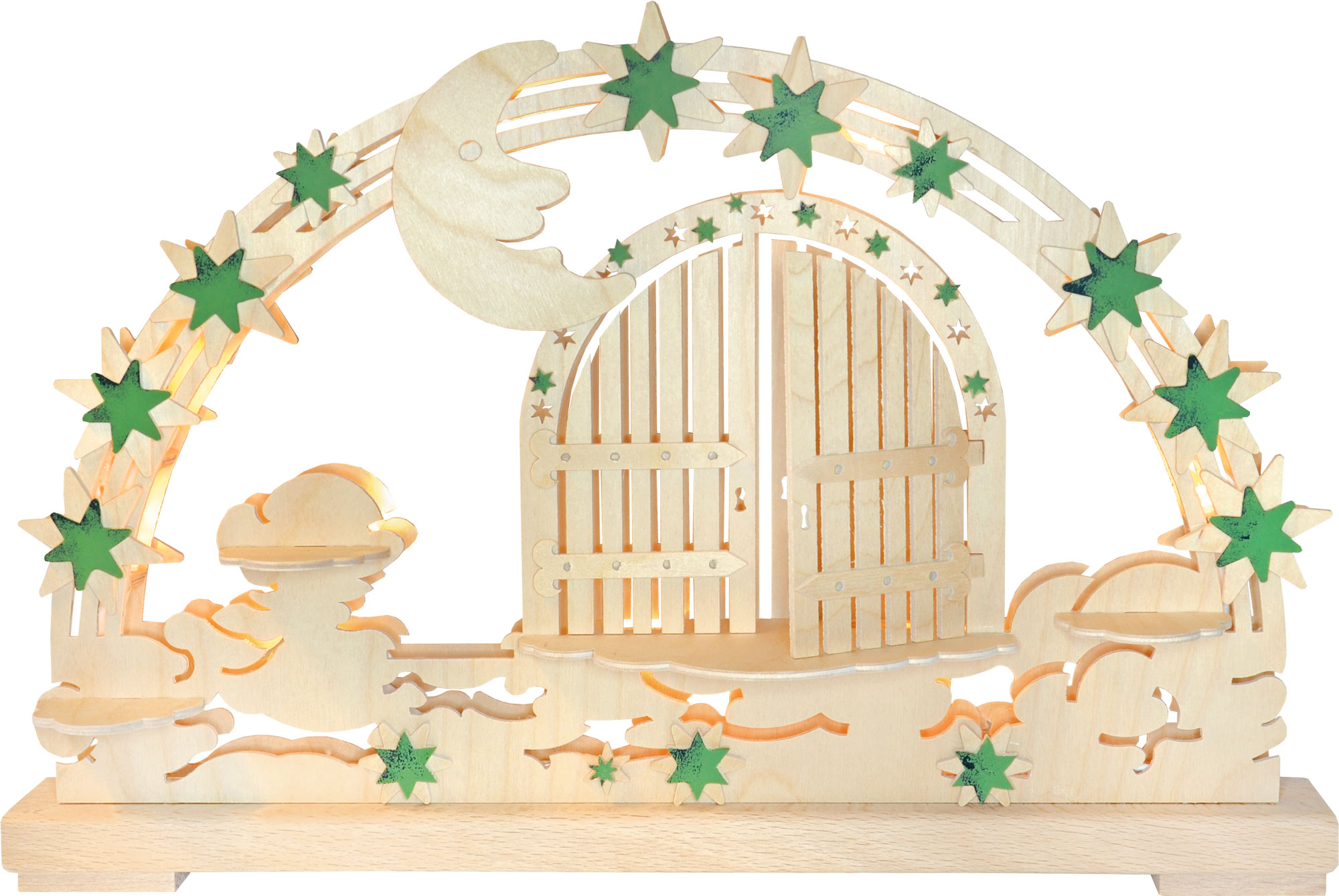 Schwibbogen kl., Himmelpforte, unbestückt, grün