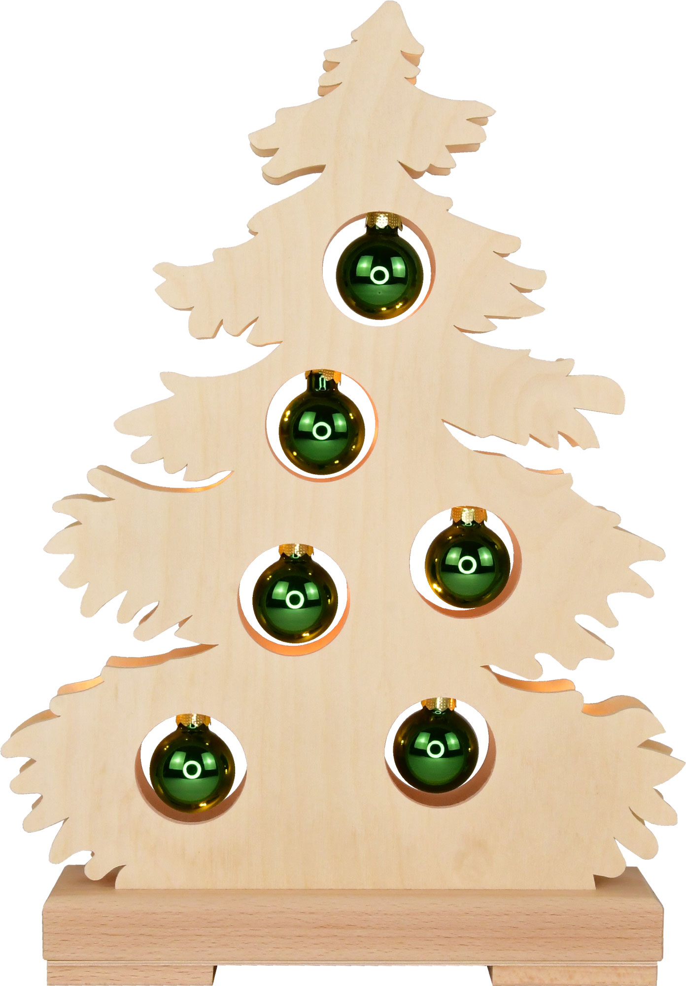 Tanne kl., natur, grüne Kugeln Voll-USB Tanne kl., natur, grüne Kugeln Voll-USB