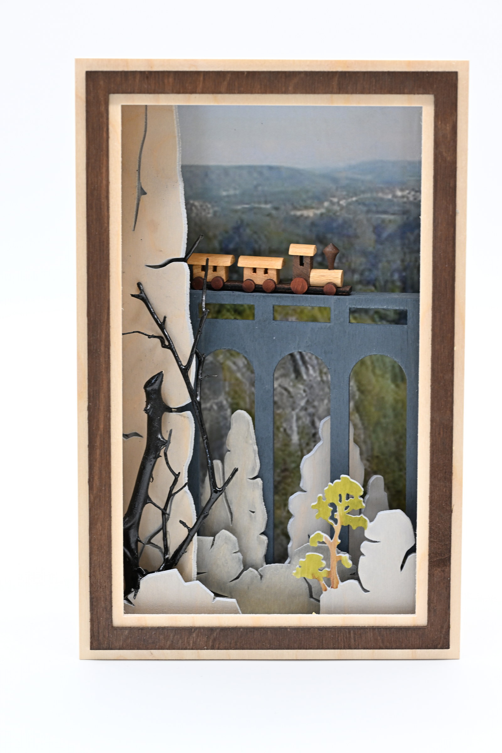 3D-Wandbild, Viadukt am Fels