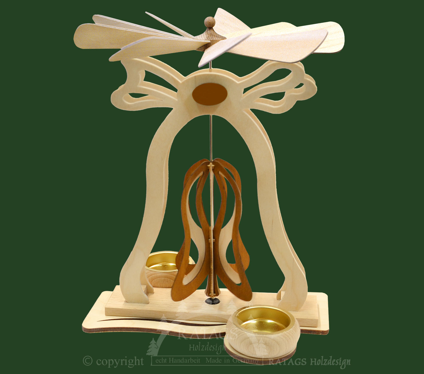 Glockenpyramide, Ornament, braun