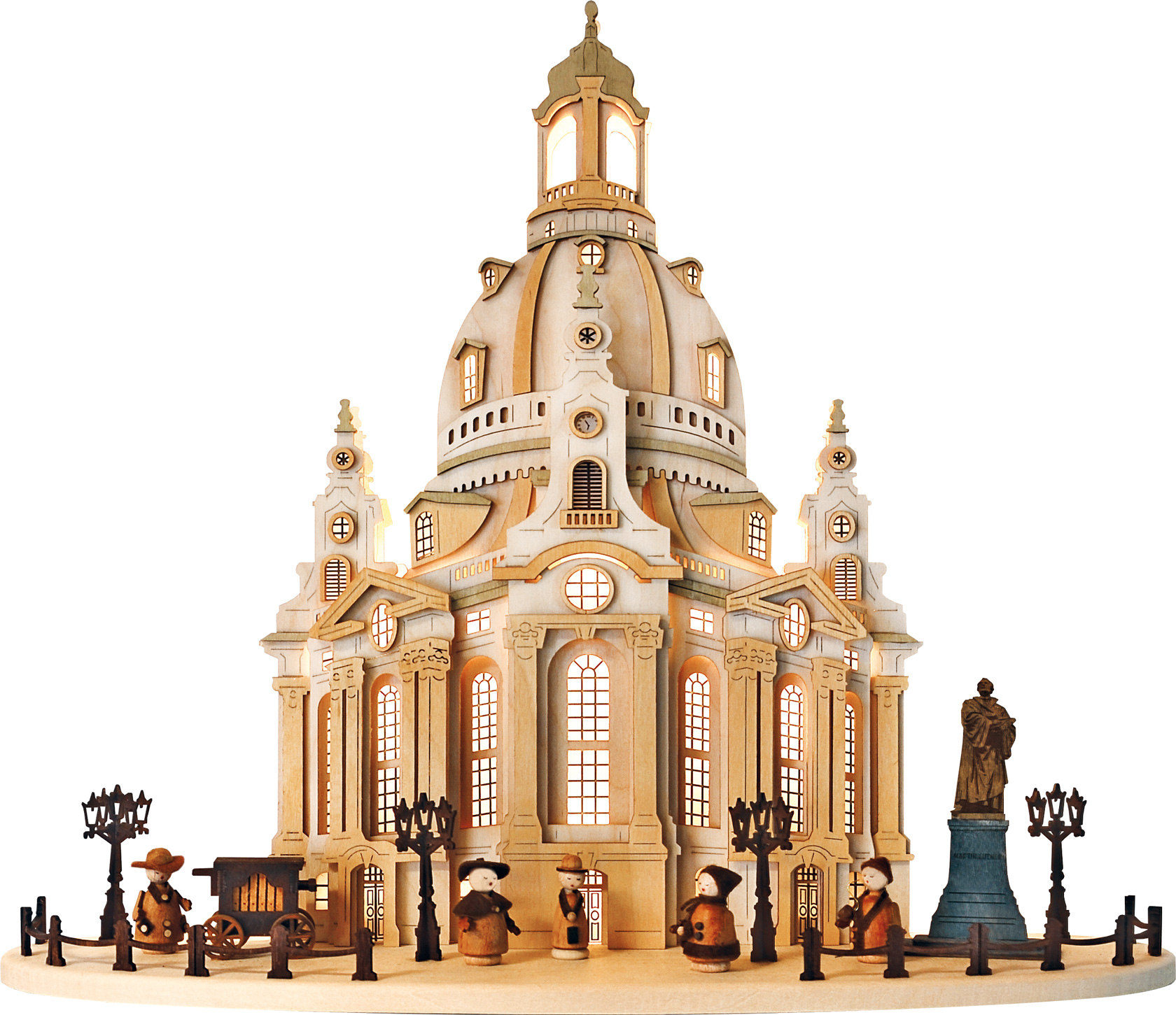 Frauenkirche Dresden, 3D-Optik ovale Grundplatte Frauenkirche Dresden, 3D-Optik ovale Grundplatte