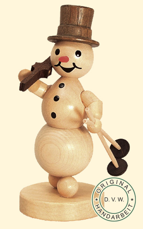 Schneemann "Ski auf Schulter" Sockel 13 cm Schneemann "Ski auf Schulter" Sockel 13 cm