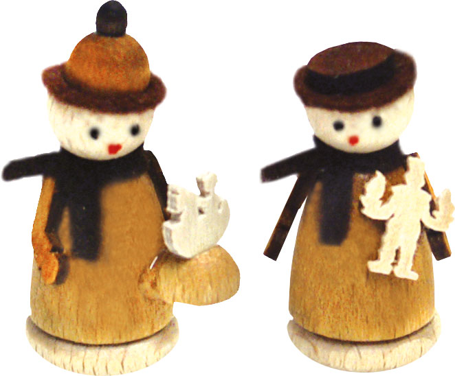 Miniaturfiguren, 2er Set, Erzgebirgskinder