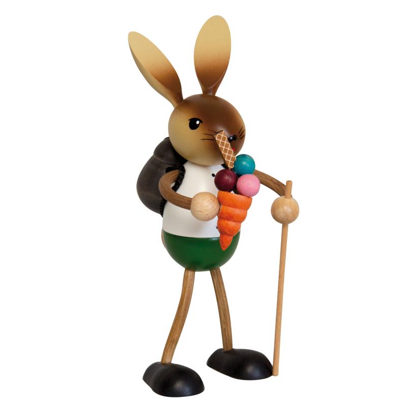 Hase mit Eis und Rucksack Hase mit Eis und Rucksack