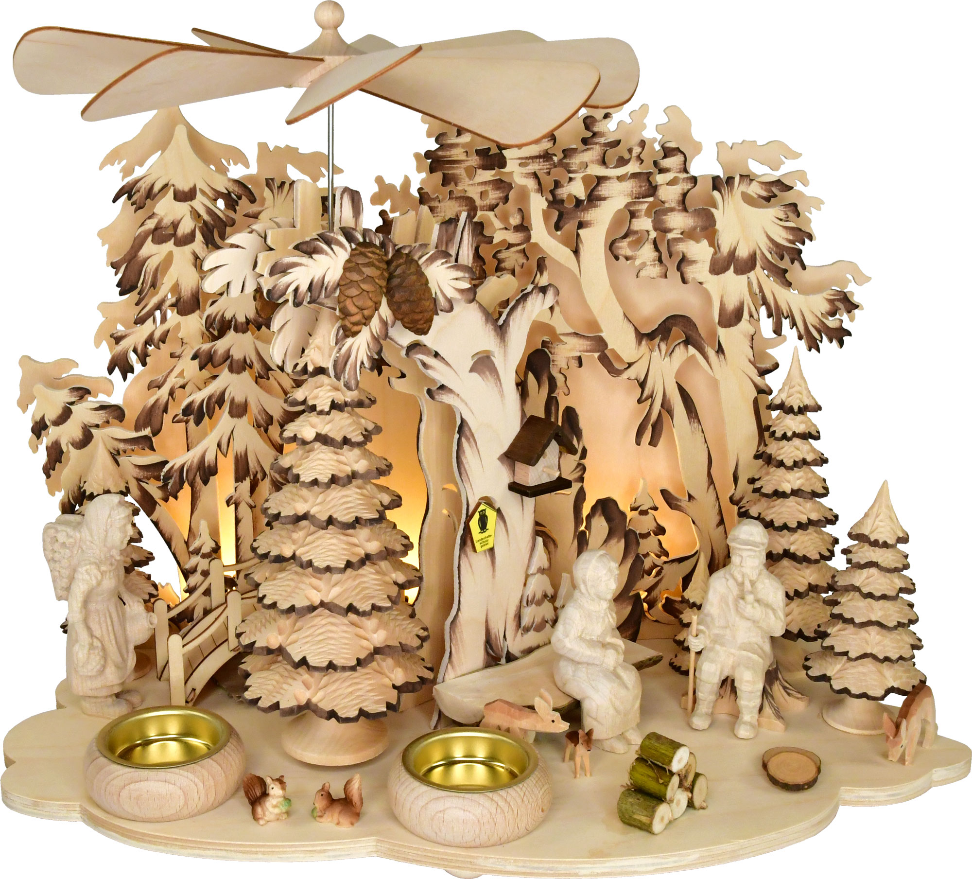 Wand/Tischpyramide, Oma und Opa, LED-Beleuchtung